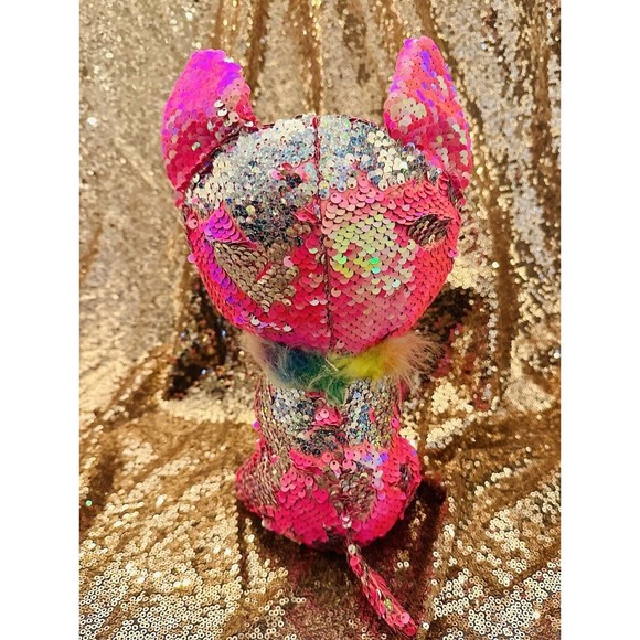 TY Flippables Sequin Plush - CHARMED the Chihuahua Dog (Medium Size - 9”) P7 - Picture 2 of 4